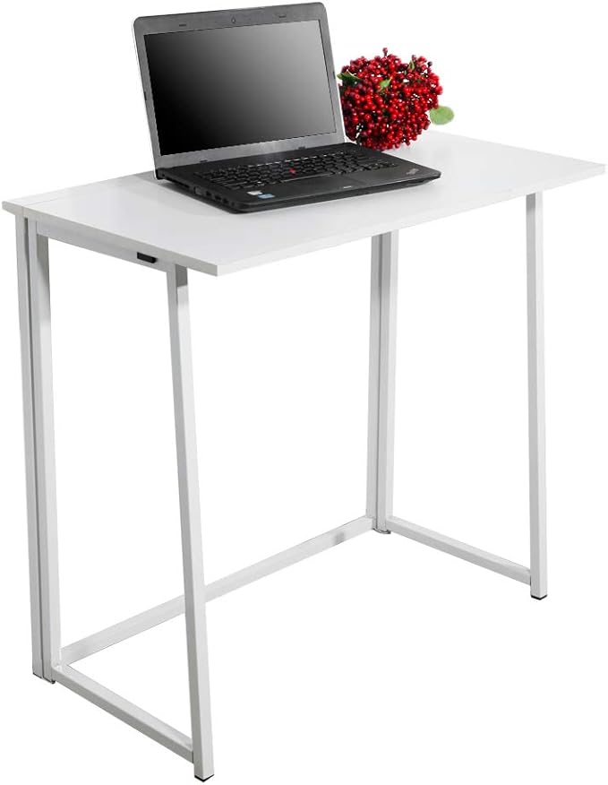 Computer DeskSimple Collapsible Computer Desk for Home OfficeFolding Study Student Writing DeskSturdy Home Office TableWork Table