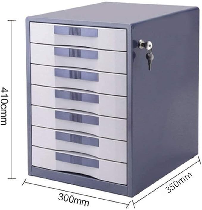 File Cabinet Office Storage Desk Cabinet Various Supplies File Boxes Multiple Stacked Counters Metal