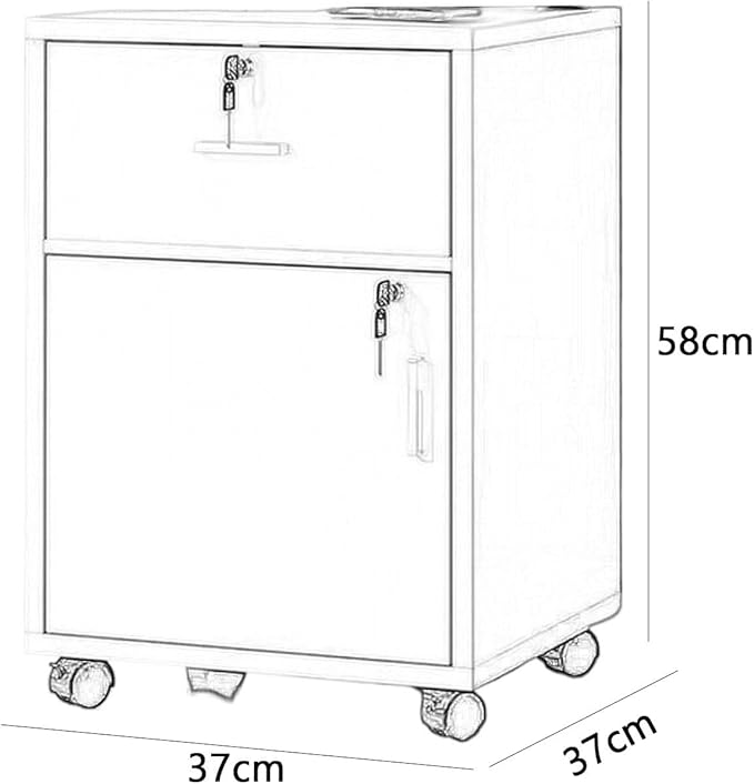Lockable Filing Cabinet for Office Removable Low Storage Cabinets(B)