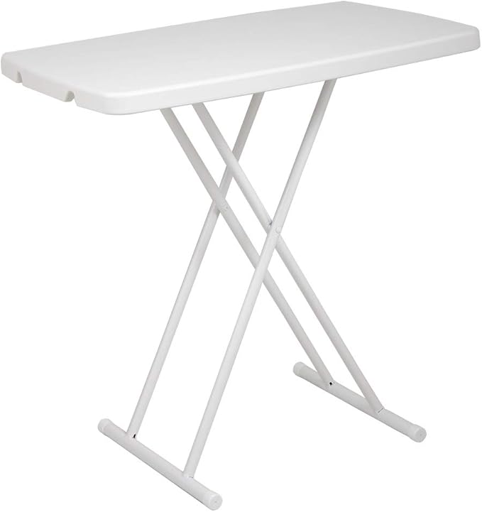 Folding Table Writing Desk with Adjustable Height for Study Office Home Use