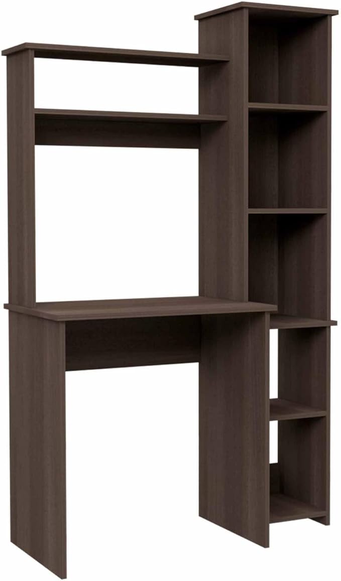 Nashville Writing Desk Six Shelves for Versatile Home Office Organization