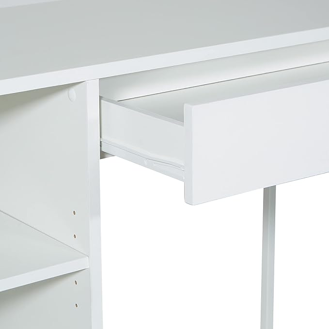 OSP Home Furnishings Ravel 40-Inch Wide Writing Desk White
