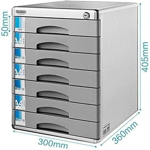 Multi Drawer Unit Organization for Filing cabinets Lockable Drawers 7-Layer Aluminum Bookshelf(Size:7)