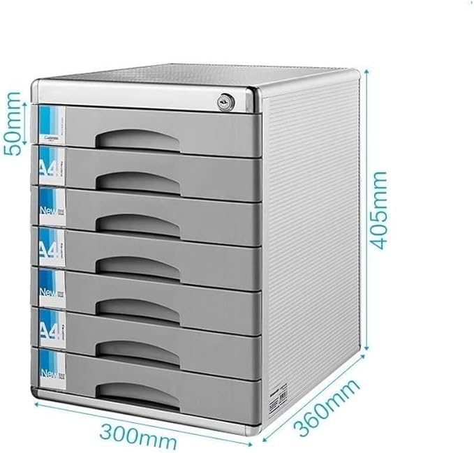 File Cabinet Desktop Multi-Drawer Organizer Office Supplies Comfortable Pull-in Design Bookcase