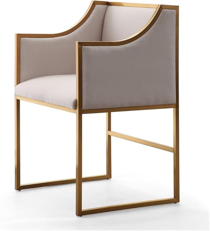 Tov Furniture The Atara Collection Velvet Upholstered Living Room Accent Chair with Stainless Steel Base Cream