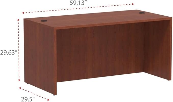 Alera Valencia Series 60 by 30 by 29-1/2-Inch Desk Shell Medium Cherry