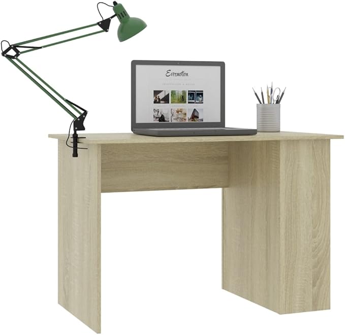 Office DeskIndustrial Gaming TableSmall Standing Deskfor Small SpaceHome Office TableSimple StyleDesk Sonoma Oak 43.3x23.6x28.7 Chipboard