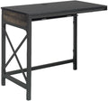 Sauder Foundry Road Engineered Wood/Metal 36 Desk Return in Carbon Oak