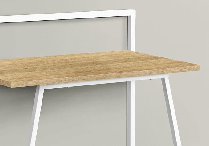 Monarch Specialties I 7119 Computer Desk Home Office Laptop 30 L Work Metal Laminate Natural White Contemporary Modern