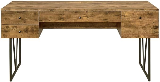 Office Desk with Drawers – Spacious Home Office Desk 63 Inches Wide Writing Desk with Storage Computer Desk with Shelves for Work Study or Professional Use