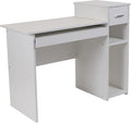 Flash Furniture Highland Park White Computer Desk with Shelves and Drawer
