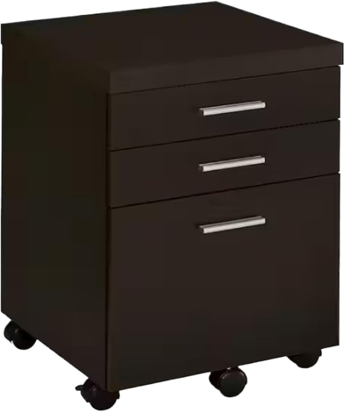 Mobile File Cabinet 3 Drawer Mobile File Cabinet with 5 Wheel Versatile Storage Under Desk Office for Home Studio Anti-Tilting Wheels Design