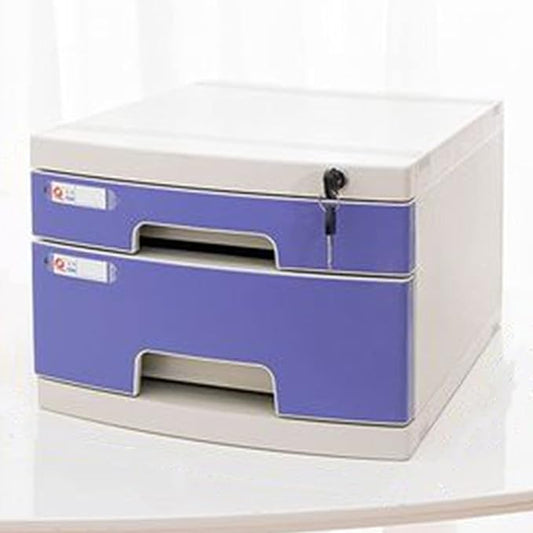 File Storage Cabinets Office Desktop A4 Folder Storage Box with Lock Drawer Type Multi-Layer File Cabinet Finishing Box Storage Cabinet(39.2x20.8x29.3cm)