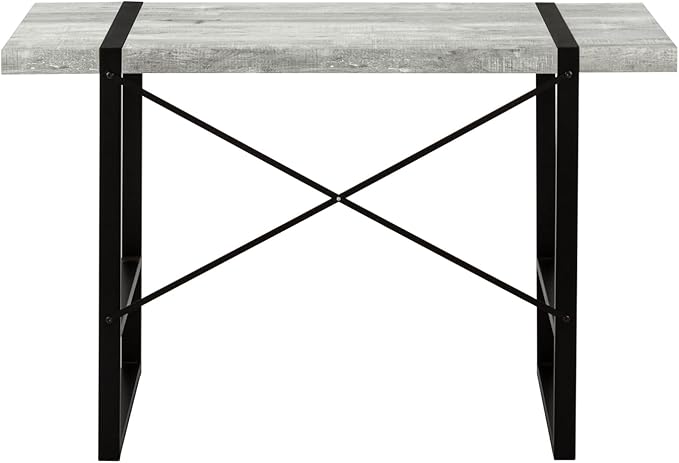 Modern Grey &amp Black Computer Desk for Home Office - 48 L