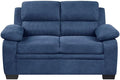 Lexicon Holleman Fabric Upholstered Love Seat in Blue Color