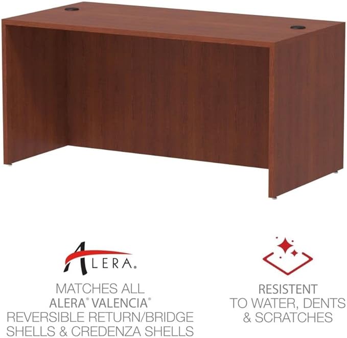 Alera Valencia Series 60 by 30 by 29-1/2-Inch Desk Shell Medium Cherry