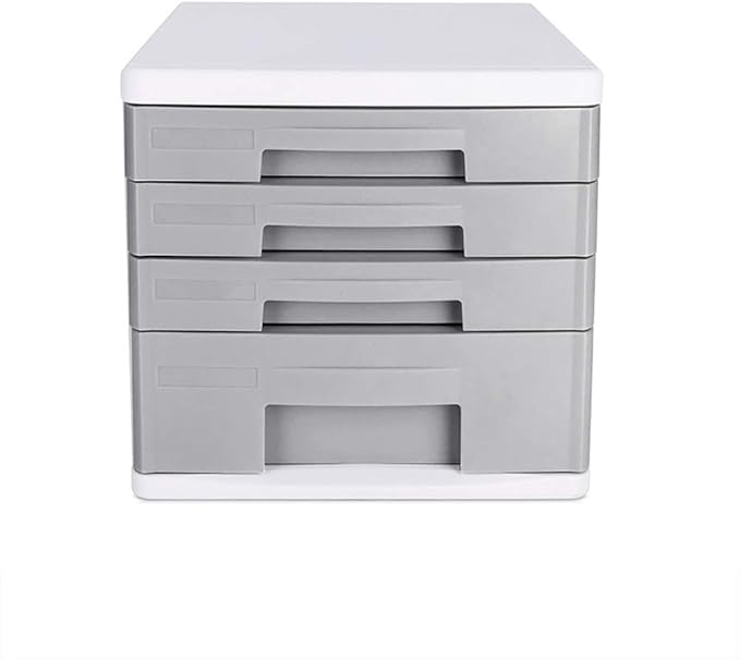 Filing CabinetsFile Shelves for Desk File Cabinet 4-layer Drawer Plastic Desktop File Cabinet Lock-free Office Data Storage Box Household Large-capacity Storage Cabinet Fully Assembled ( Color :