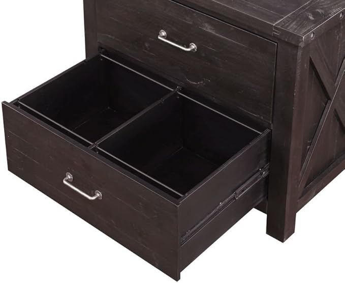 Modus Furniture Yosemite Solid Wood Lateral File Cabinet Café