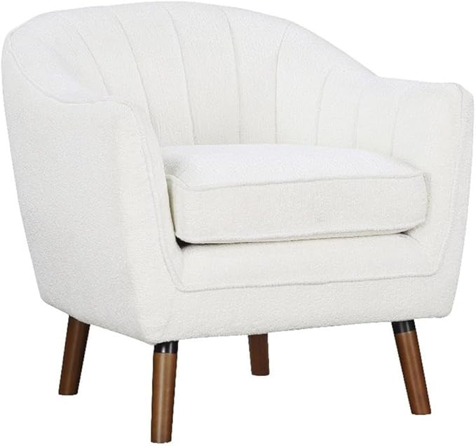 Lexicon Cutler Fabric Upholstered Accent Chair in White