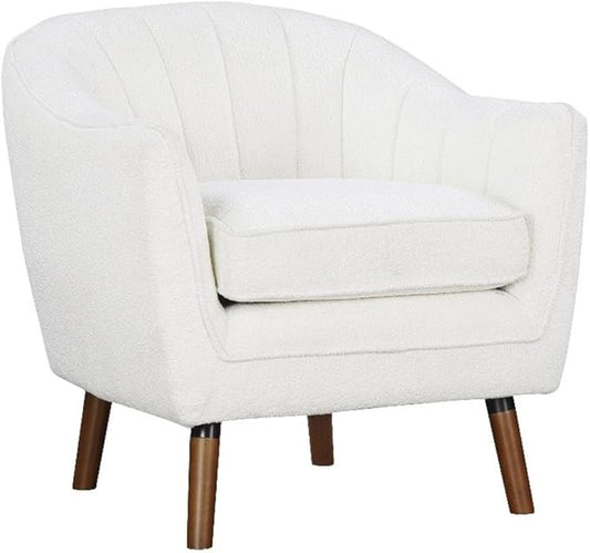 Lexicon Cutler Fabric Upholstered Accent Chair in White