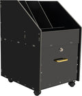 Mobile File Cabinet with Lock Drawer Rolling File Organizer with 3 Open Compartments Under Desk Rolling File Holder for Home Office