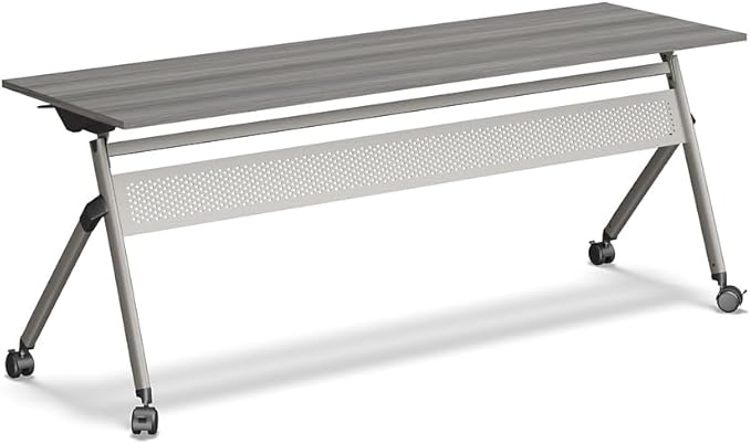 NBF Brite Mobile Pedestal File Cabinet – Locking Rolling 3 Drawer File Cabinet with Light Maple Woodgrain Laminate Silver Pulls and 5 Casters – Compact Mobile File Storage for Home Office