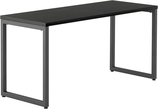 Vari Table 60x24 - Modern Computer Desk with Durable Laminate Finish and Slim Legs - Ideal for Gaming Home or Office - Stand-Alone Workstation or Corner Side Table - Black