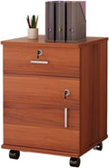 Furniture Simple Locking Mobile Low Cabinet Office File Cabinet with Drawer File Organizer Printer Stand(Red)