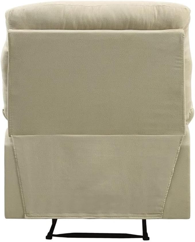 Acme Arcadia Upholstered Motion Recliner in Beige Microfiber