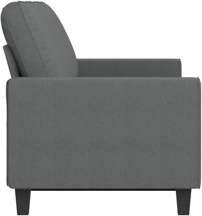 vidaXL 3-Seater Sofa in Dark Gray - 70.9 Wide Upholstered in Polyester Fabric Modern Style for Living Room Lounge Office