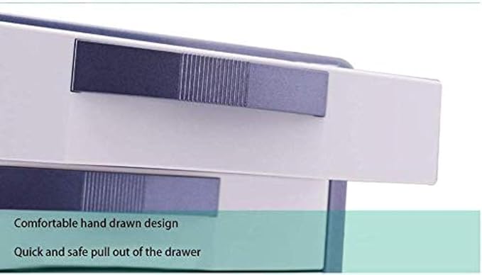 File Cabinet 7 Drawers Desktop Storage Box Home Office Cabinet Desktop Archives Desktop Data Storage File Box (Blue One Size)