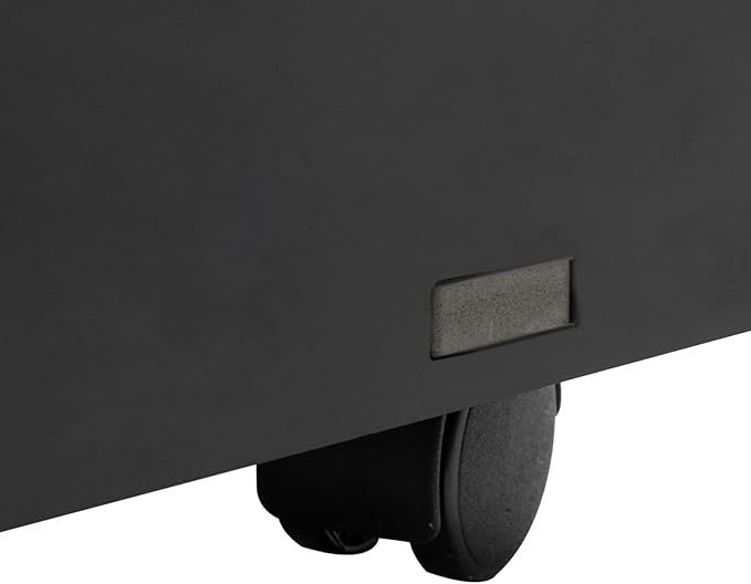 DouSeiAi Mobile PVC File Cabinet with Lock Under Desk Rolling File Cabinets for Home Office Classrooms (Black)