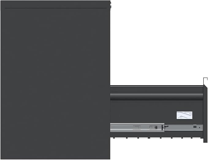 File Cabinet with 2-Drawer Lock - Vertical Metal Filing Cabinet for Letter/Legal Size Documents - Heavy Duty File Storage for Home Office | Requires Assembly Black