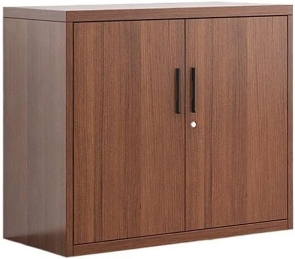 File Cabinets 0.8MM Steel File Cabinet Office Data with Lock Storage Short Imitation Wood Grain Bookcase File Storage Cabinets(Medium)