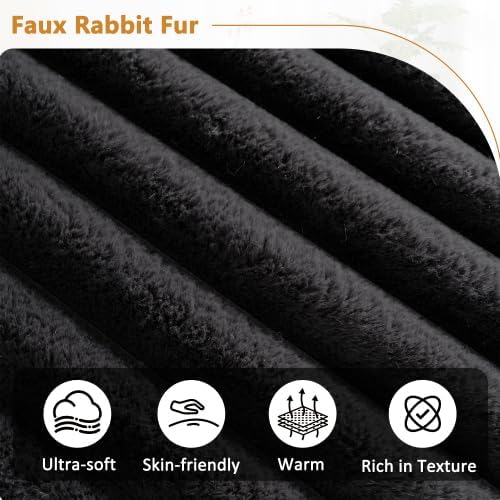 110 Inch Cloud Sectional Couch Modular Sectional Sofa with Deep Seat Corduroy Upholstered Boneless Couch for Living Room Bedroom Left Facing Chaise No Assembly Required (Black)