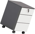 COAECJ Filing CabinetsFile Shelves for Desk File Cabinet 2-Layer Drawer Metal Moving File Cabinet Simple Modern Locker Office Data Storage Cabinet with Lock Key Fully Assembled