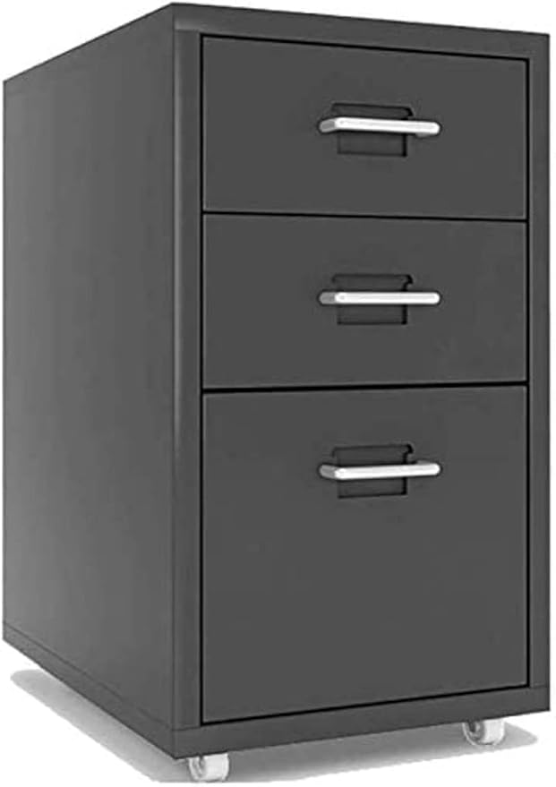 Mobile Filing Cabinet Multi-Layer Drawer Manager Floor-Standing Office Cabinet Commercial Storage Cabinet(Gray)