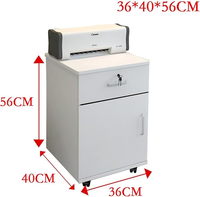 Wooden Filing Cabinet Filing Cabinet Home Office Drawer Cabinet Office Pedestal Drawer Cabinet Trolley Recessed Handles for Office and HomeOffice Storage Cabinet