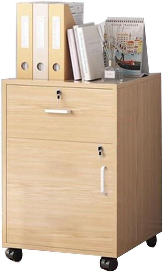 Modern Mobile File Cabinet Furniture Stockpile Matériau MDF Printer Stand for Home Office Commercial-Grade (Beige 37x37x55cm)
