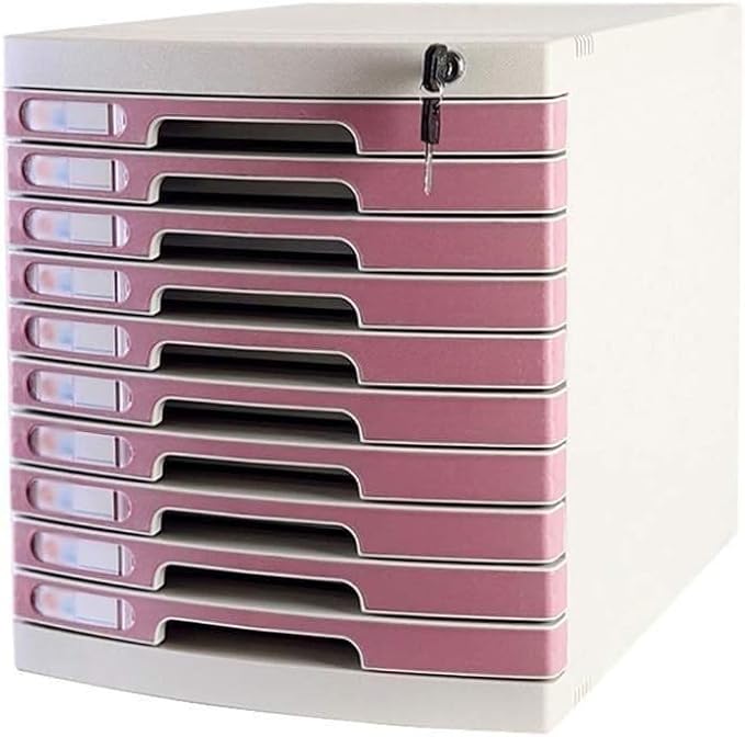 File Cabinet with Lock Filing Cabinet Office Desktop Cabinet Data Storage Box 10 Shelf Bookcase Data Cabinet