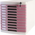 File Cabinet with Lock Filing Cabinet Office Desktop Cabinet Data Storage Box 10 Shelf Bookcase Data Cabinet