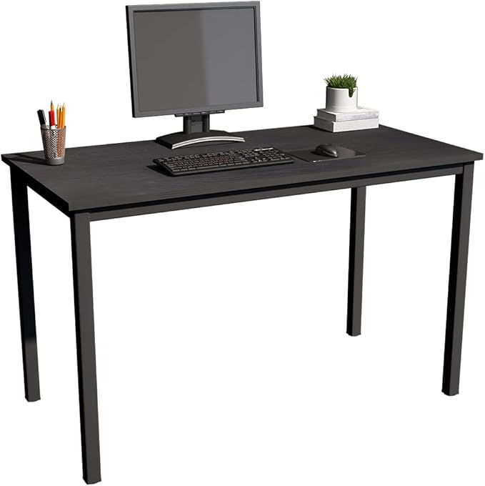 SogesPower 47 inches Computer Desk Study Table PC Laptop Office Desk Workstation for Home Office Black