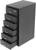 File Cabinet with Lock and Wheels Chest for Office Filing Drawers File Storage Metal Cabinet on Wheels Office Storage Drawers Filing Cabinets for Home School