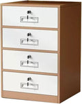 Aimeryup 4-Drawer File Cabinet Metal Clip 4-Tier with Lock Storage Study Low Cupboard Desk Office Hotel 44X39X65CM(Size:44X39X65CMColor:A)