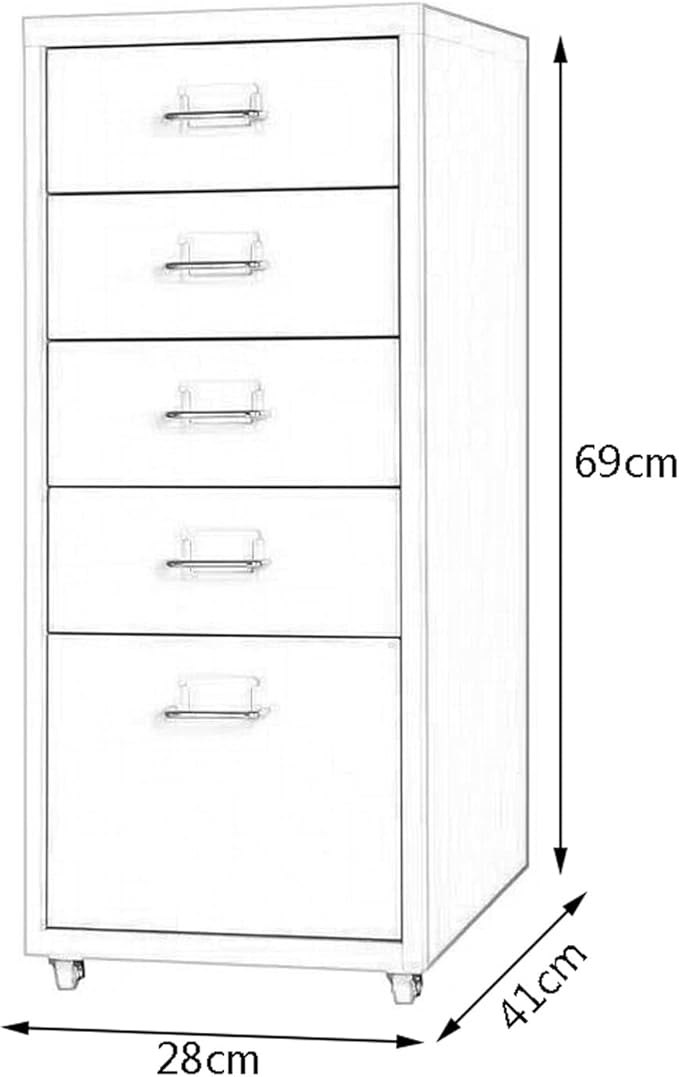 Filing Cabinet Under The Desk File Storage Tin Narrow Cabinet Desk Folder Drawer Cabinet Information File Cabinet (Size : 5-Layer)