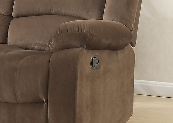 AC Pacific 2 Piece Bill Collection Contemporary Living Room Upholstery Sofa Set Brown