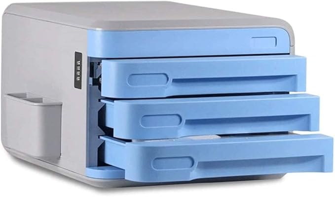 Desk Organizer Desk File Organizer Home Office Desktop File Storage Box Filing Cabinet with Combination Lock Desktop File CabinetFully Assembled Filing Cabinet Pedestal Desk with 3 Drawer for A4