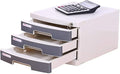 Drawer-Type Office Storage Box Lockable File Cabinet 3-Layer Office Desk Cabinet Multi-Layer File Box Desktop Storage Cabinet