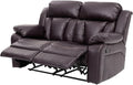 Glory Furniture Daria Faux Leather Reclining Loveseat in Dark Brown