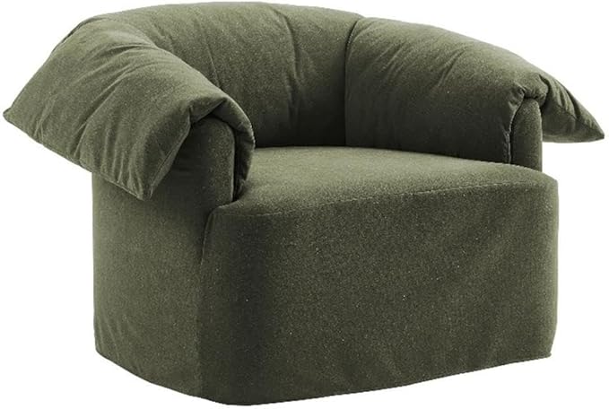 Modway Lark Oversized Accent Chair in Sage Fabric – Upholstered Modern Armchair with Down Blend Cushions – Slipcovered Chair for Living Room or Reading Nook
